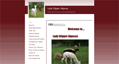 Desktop Screenshot of ladyslipperalpacas.com