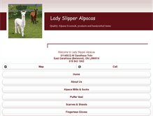 Tablet Screenshot of ladyslipperalpacas.com